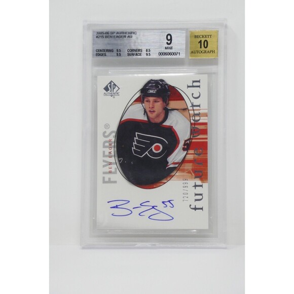 2005-06 SP Authentic #215 Ben Eager AU /999 Rookie Flyers...